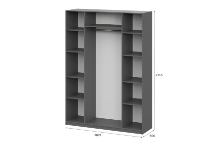 Шкаф &quot;ШК 5&quot; (1600) Графит серый 