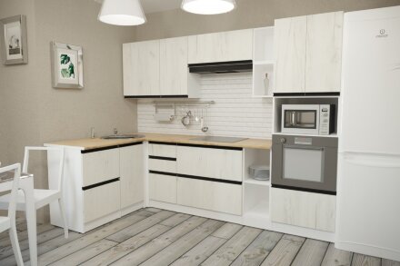 Кухонный гарнитур Амели мега прайм, 150х270 см 