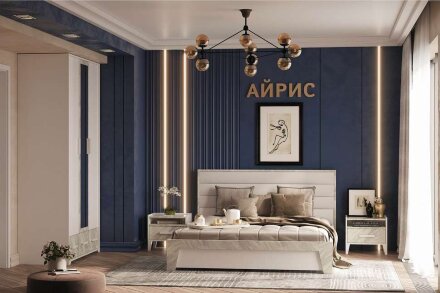 Шкаф для одежды и белья 555 Айрис, Статуарио 